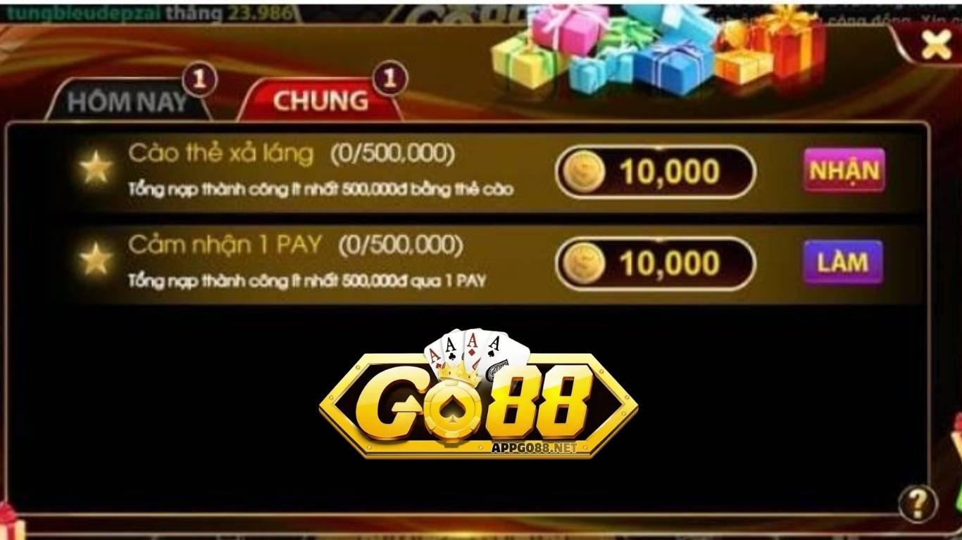 Cập nhật những khuyến mãi GO88 mới nhất